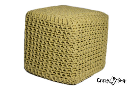 Pletený puf Crazyshop CUBE