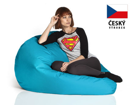 Sedací vak HRUŠKA MEGA, tyrkysová