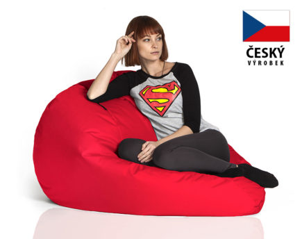 Sedací vak HRUŠKA MEGA, červená
