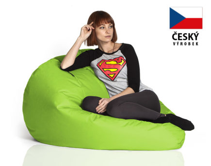 Sedací vak HRUŠKA MEGA, neonově zelená