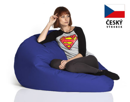 Sedací vak HRUŠKA MEGA, tmavě modrá