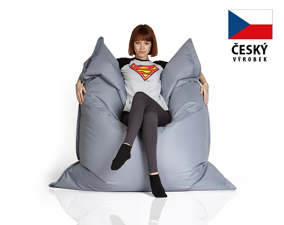 CrazyShop Sedací vak Standard 144×180 cm, šedý CrazyShop Sedací vak Standard 144×180 cm, šedý